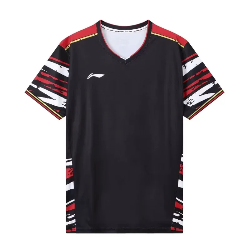 

Customizable Table Tennis Sportswear Badminton Tennis Short-sleeved Tops Competition Suits T-shirts Breathable Sweat-absorbent