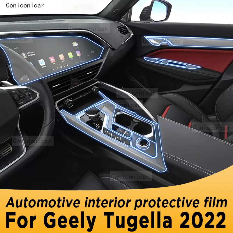 

For Geely Tugella 2022 Gearbox Panel Navigation Automotive Interior Screen TPU Protective Film Cover Anti-Scratch Sticker