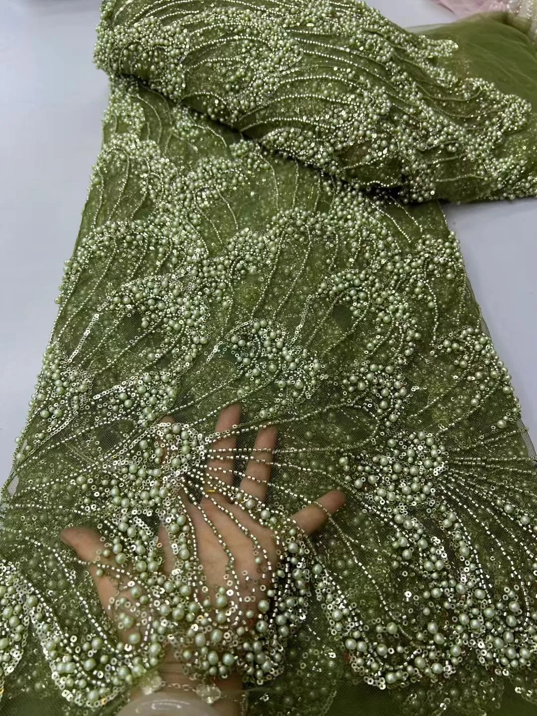 Tissu de luxe au Design Floral - Crystal Mesh Fabric avis et prix