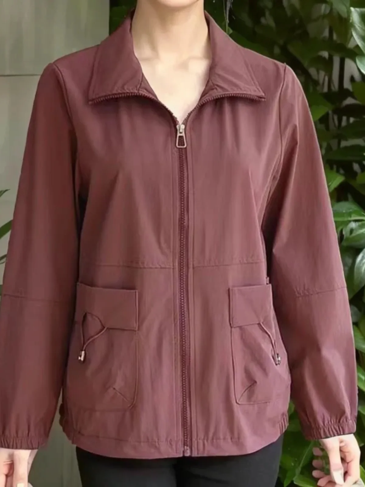 

Ladies Short Outerwear Jacket Spring Autumn Versatile New 2025 Tagkita Brand Inner Lined Commute Style Loose Fit Bright Surface