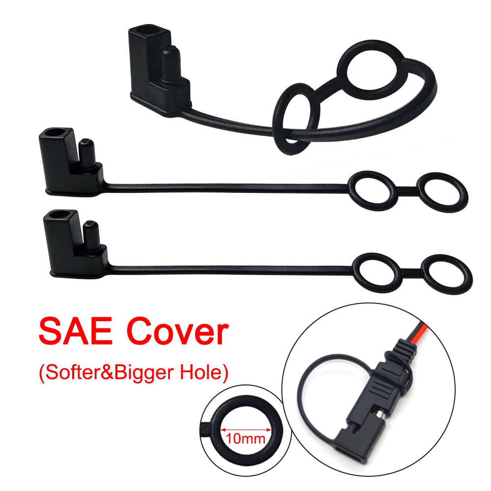 SAE Cable Dust Cap(Upgrade) 2 Pin Plug Stopper Replacement Rubber Waterproof Cover Lid Top Protect Solar Motor Harness Connector