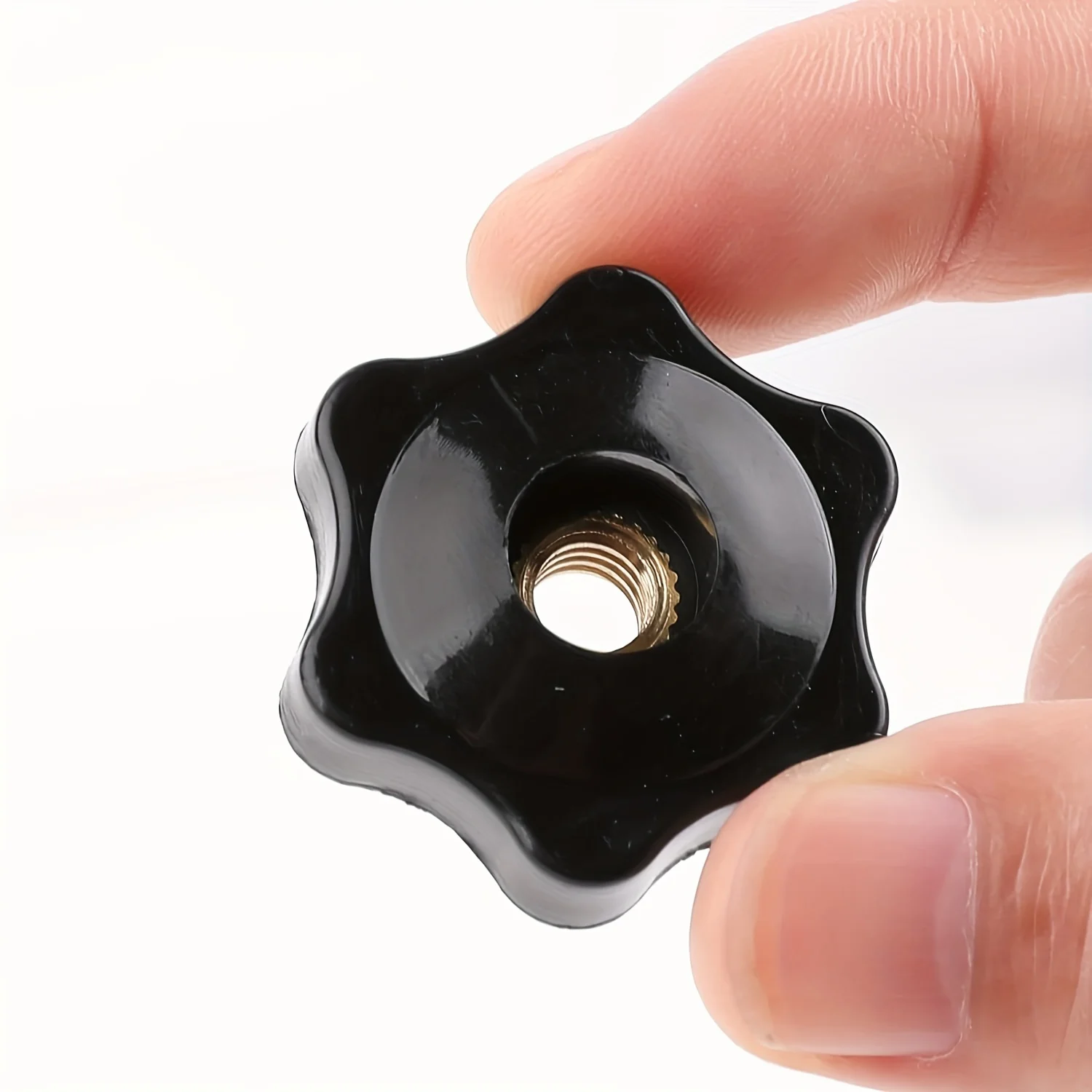 10Pcs M8 Star Knob Clamping Nuts Black Plastic Thumb Screws Handle for Furniture Machinery Parts
