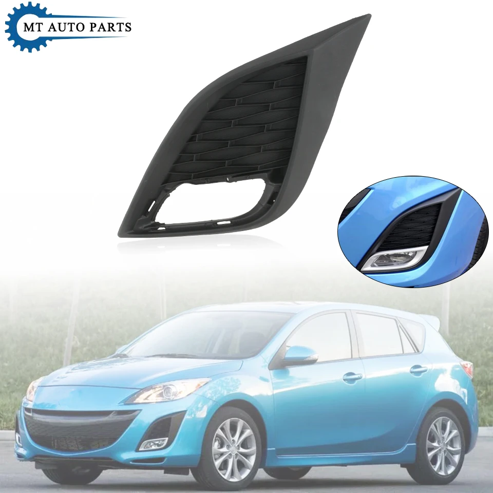 MTAP Car Fog Light Fog Lamp Cover For Mazda 3 Axela 2009 2010 2011 2012 2013 Shield Front Bumper Lower Grille Garnish Trim