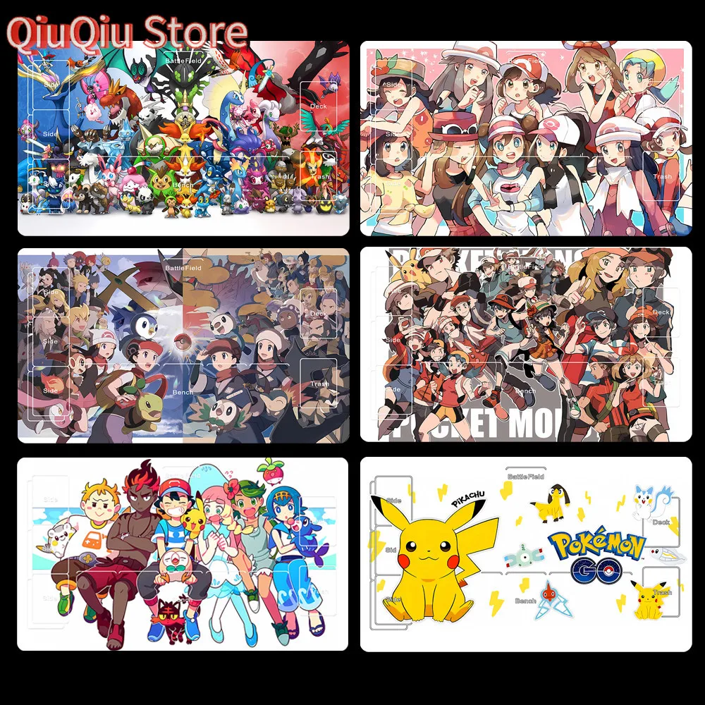 

60x35cm Pokemon Playmat PTCG Trading Card Game Mat Dedicated Card Play Against Table Mat
