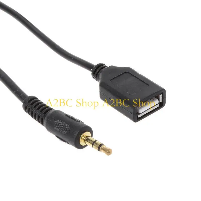 A2BC Car Stereo Radio Plug Harness Player Adapter Wiring Harness Connector Music Player Cable Durable with USB&AUX Plug