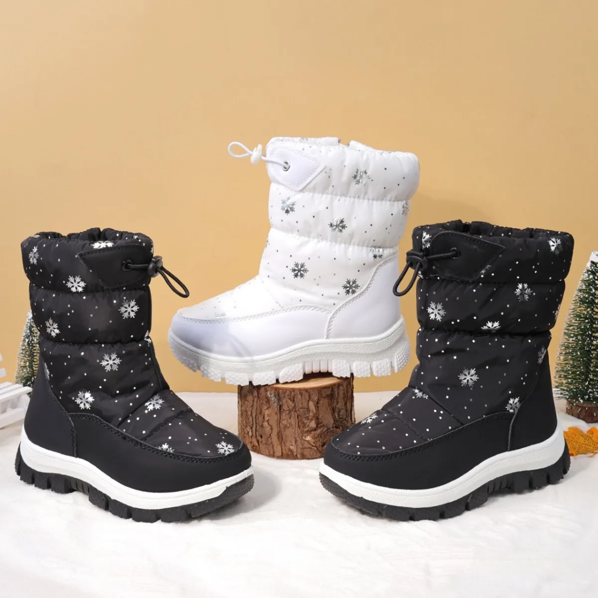 

Hot Sell Girls Botas Children Snow Boots for Boys Fashion Sneakers Winter Kids Warm Ankle Boots Waterproof Anti-slip Sport Shoes