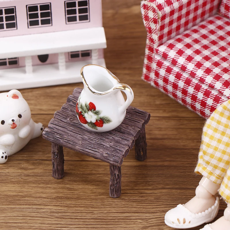 1PC Doll House Mini Ceramic Handmade Doll House Kitchen Ceramic Decorations Decorative Vase