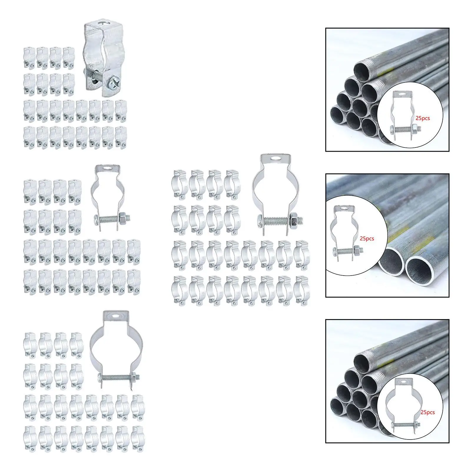 25 Pieces Galvanized Steel Conduit Hangers Rigid for Rigid Conduit Mounting to Surface Conduit Supports Professional