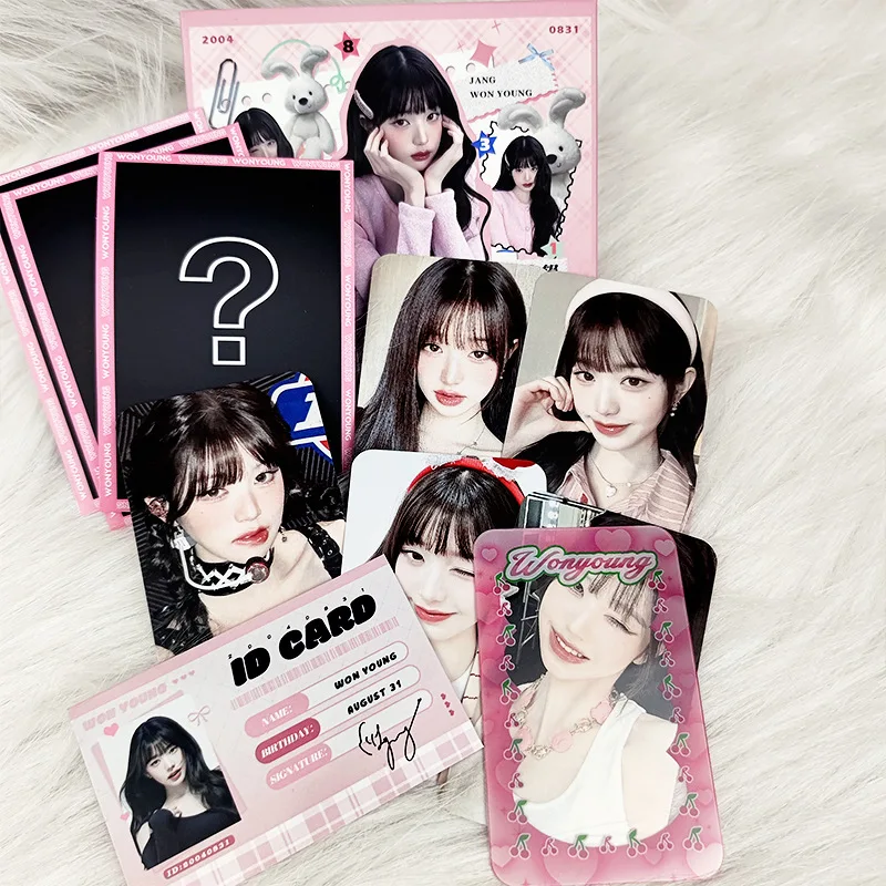 Imagem -03 - Fanmade id Card Coleção Álbum Idol Coleção Photocard Jogo Wonyoung Rei Fãs Presente