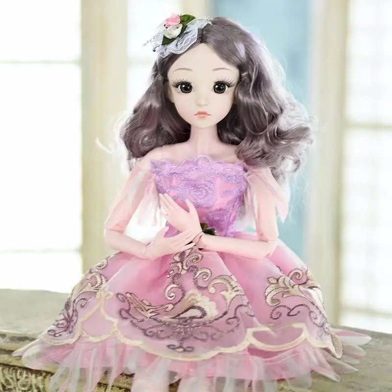 60cm Bjd Doll Fashion Girl 20 Movable Joints Romantic Princess Realistic Baby Dolls For Girls Toys For Children Birthday Gifts