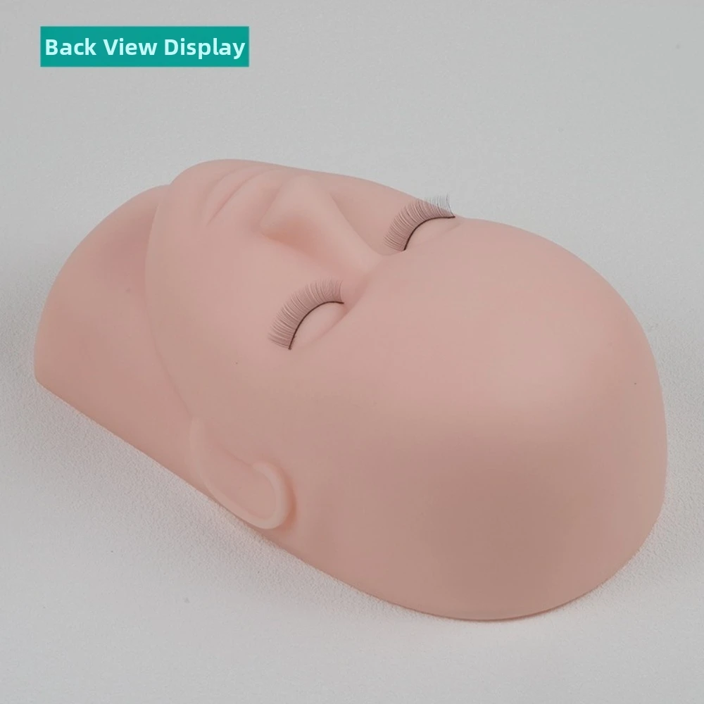 New Soft Eyelash Extension Practice Model Reusable Silicone Faux Man Head Simulation Realistic Head Dummy Beauty Tools Beginners