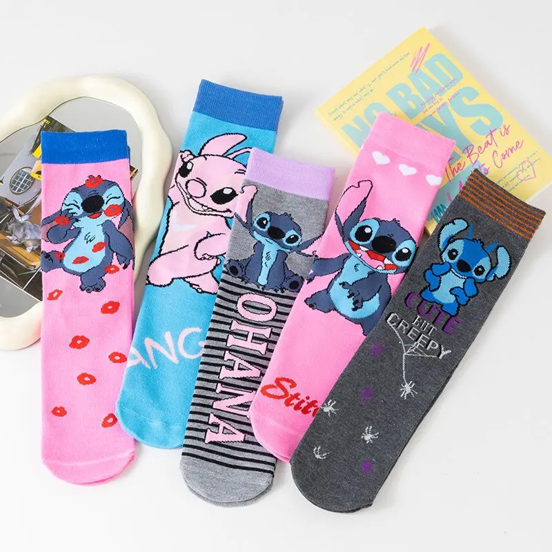 

5PairsforStiddy Potdemiel Disney Men Women Hip Hop Street Socks Cartoon AnimeNoveltyFunny Casual Crew Socks Breathable Comforta
