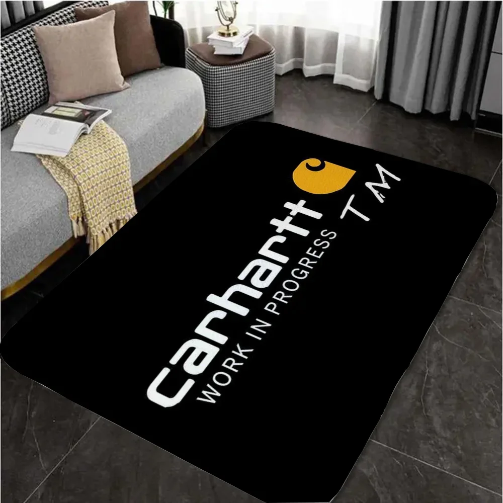 C-Carhartt Logo Floor Bath Mat Entrance Doormat for Entrance Door Non-slip Kitchen Mat Hallway Carpet for Bedroom Mats Balcony