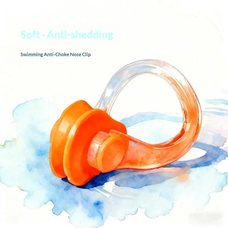 Waterproof Swimming Earplugs Nose Clip Set Non-Slip Soft Reusable Protective Gear for Adult Kid Surfing Diving Pool Use