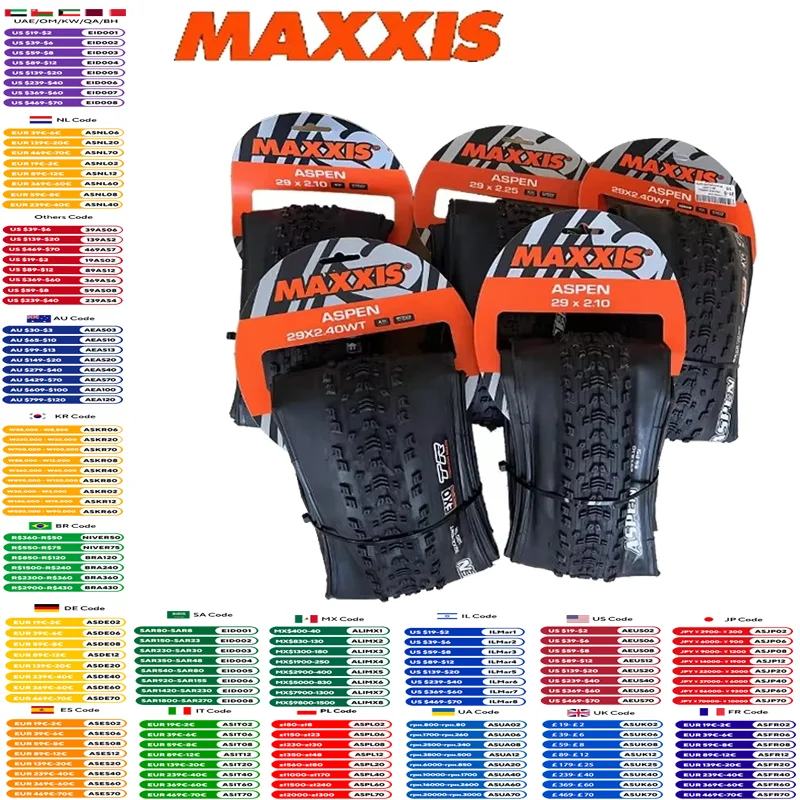 MAXXIS ASPEN XC Off Road Bicycle Tire For Mountain Bicycle Vacuum Tire Puncture Resistant Tubeless Bicycle Tire Original Tire