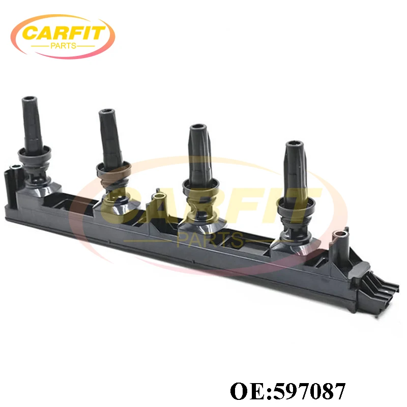 New OEM 597087 9656695780 5970A6 Engine Ignition Coil For CITROEN C4 C5 C8 PEUGEOT JUMPY EXPERT Van 307 407 408 807 Auto Parts