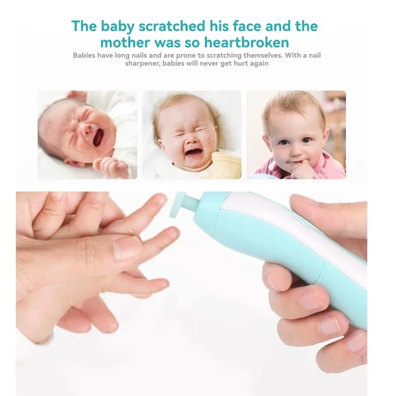 

B47B-тихая работа, детский электрический триммер для ногтей, набор, многофункциональный инструмент для шлифования ногтей, тихий набор для обрезки ногтей