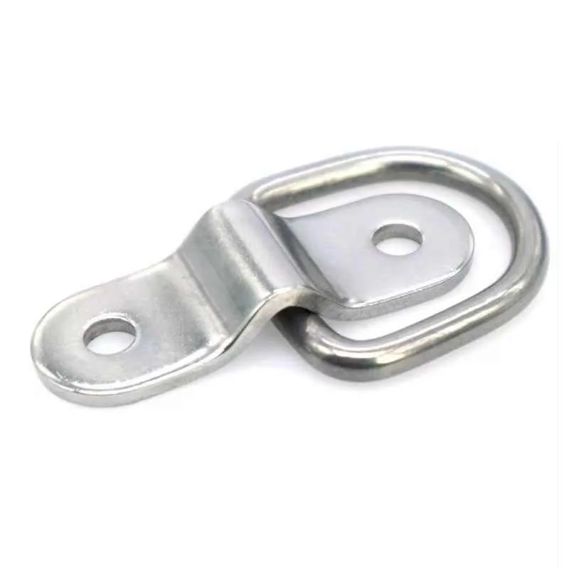 

1PCS Goods Tie Down Surface Mount D-Ring Rivet Clip Retaining Ring Trailer Lorry Truck Horsebox Marine Rope Car Fastener