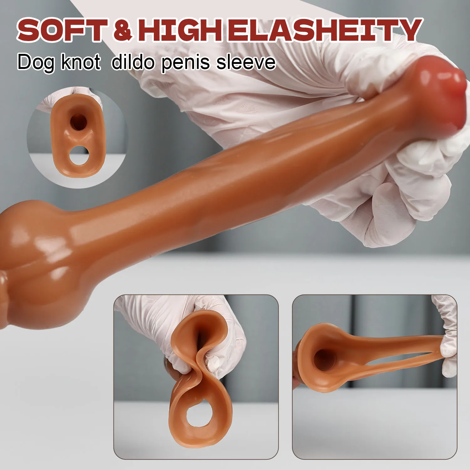 موسع ديك للرجال الكلب القضيب نمط الديك كم الخيال القضيب المكبر موسع رشاقته تكبير Cond خاتم الديك الجنس لعب الكبار #5