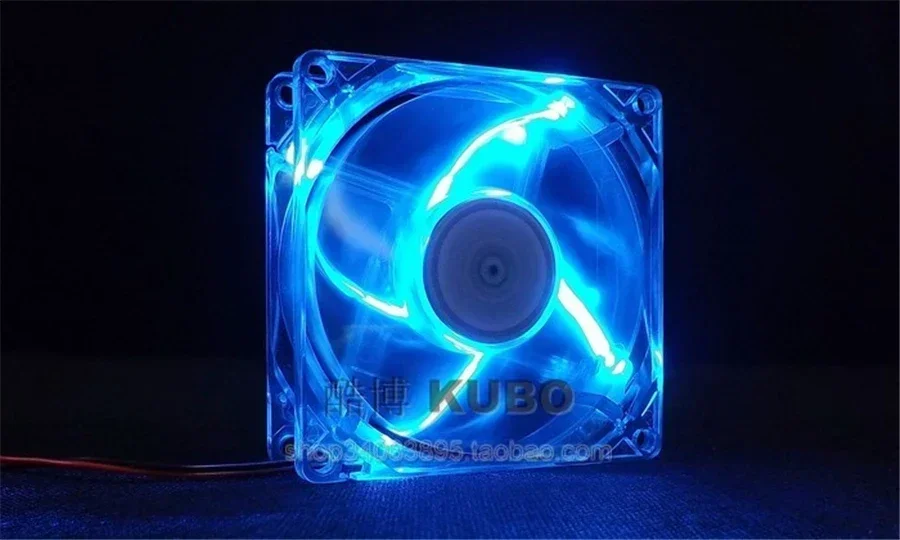 New Computer Led Cooling Fan 8025 80MM with Blue Led Cooling Fan 12V Computer Case Fan With 4D Connector