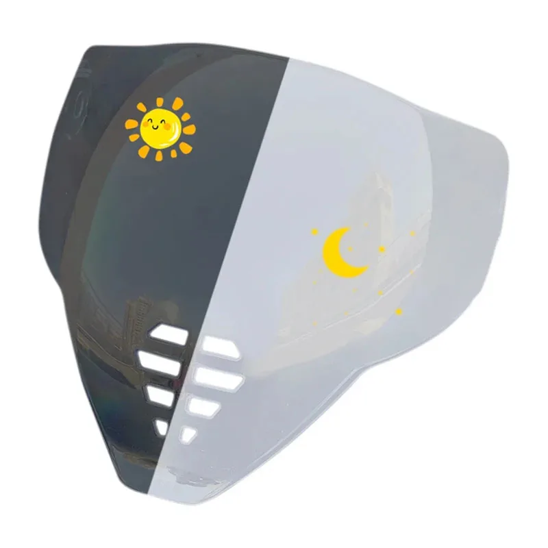 أيقونة Airflite IC06 اللونية درع قناع العدسات Cascos Moto IC-06 خوذة استبدال المضادة للأشعة فوق البنفسجية المضادة للخدش الغبار الزجاج الأمامي #3