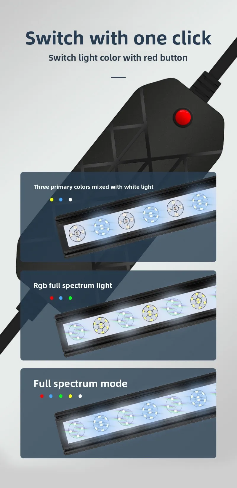 

LED Full Spectrum Fish Tank Light, Water Plant Lamp, Waterproof Explosion, Algae Lighting, Special Bracket, Coral Lamp, Arowana