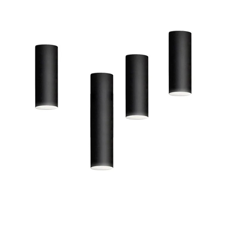 7W10W12W Modern Aluminum Long Tube Surface Mounted Spot Light for Indoor Living Room Kitchen Store & Office Ceiling Downlight