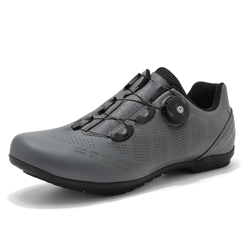 AliExpress LEYINLIN Flat Pedal Cycling Shoes MTB Men Mountain Bicycle Shoe Cleat Shoes Cycling Sneaker Lock-Free Bike Speed Footwear Breathable Gray