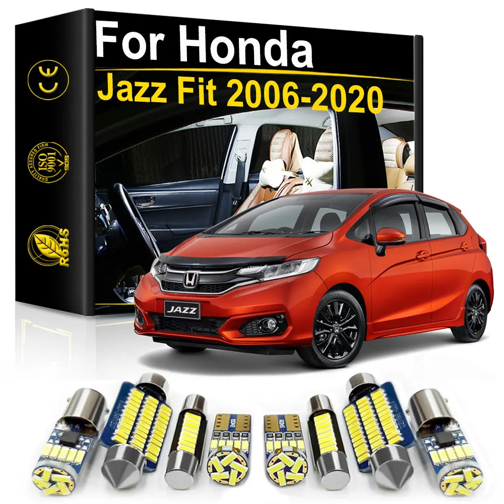 Samochodowe oświetlenie wewnętrzne LED do Hondy Fit Jazz 2006 2008 2010 2011 2012 2013 2014 2015 2016 2017 2018 2019 2020 Akcesoria Canbus