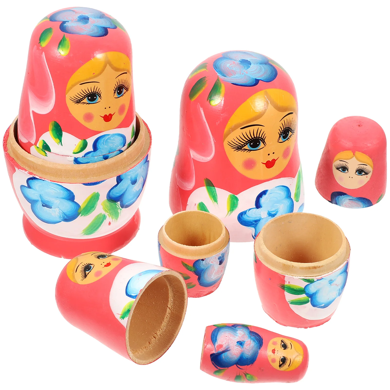 7 Layer Matryoshka Kids Craft Kit for Ornament Making Wooden Dolls Children Carving Russian Nesting Toy