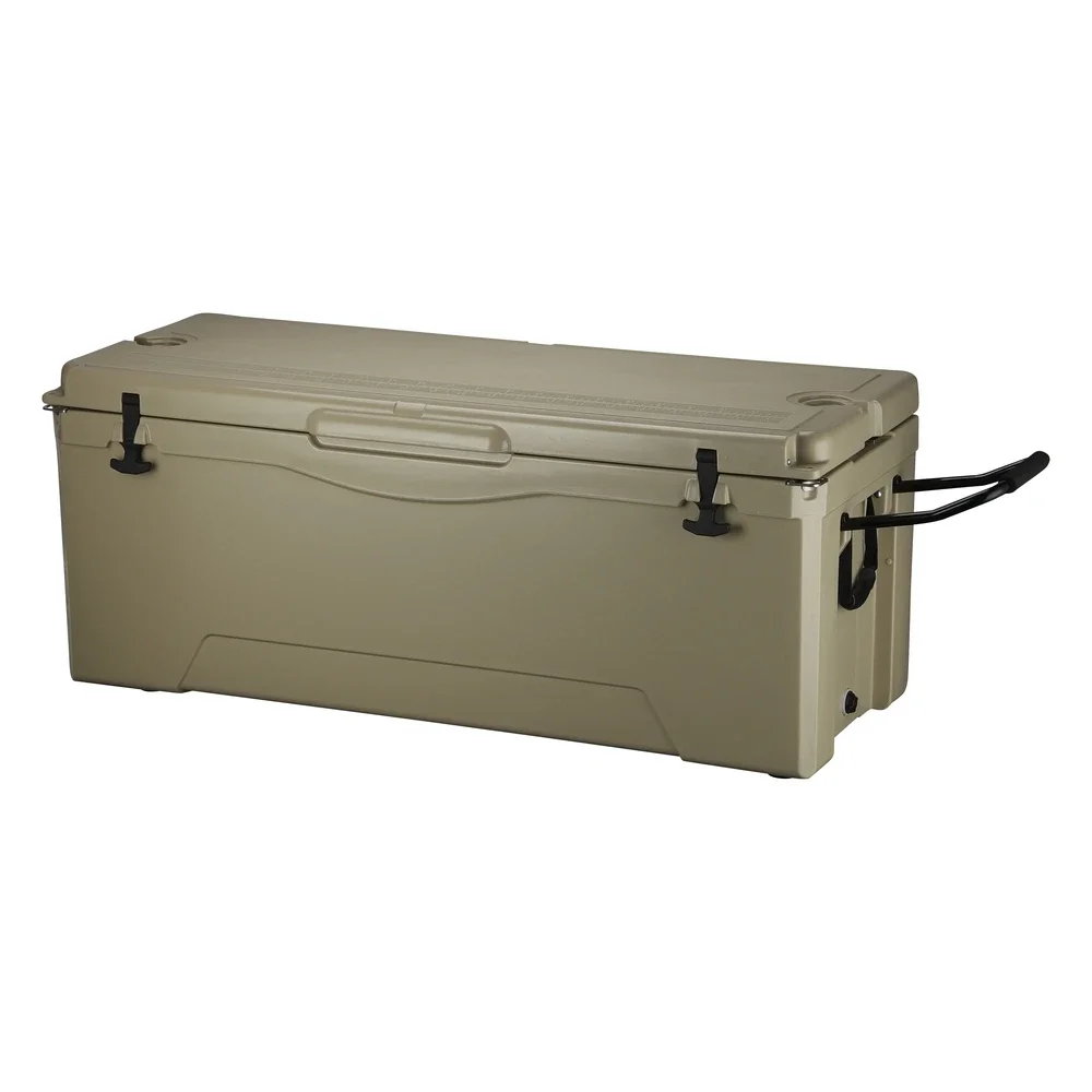 

190QT outdoor fishing camping ice cooler box Rotomolded coolers with wheels