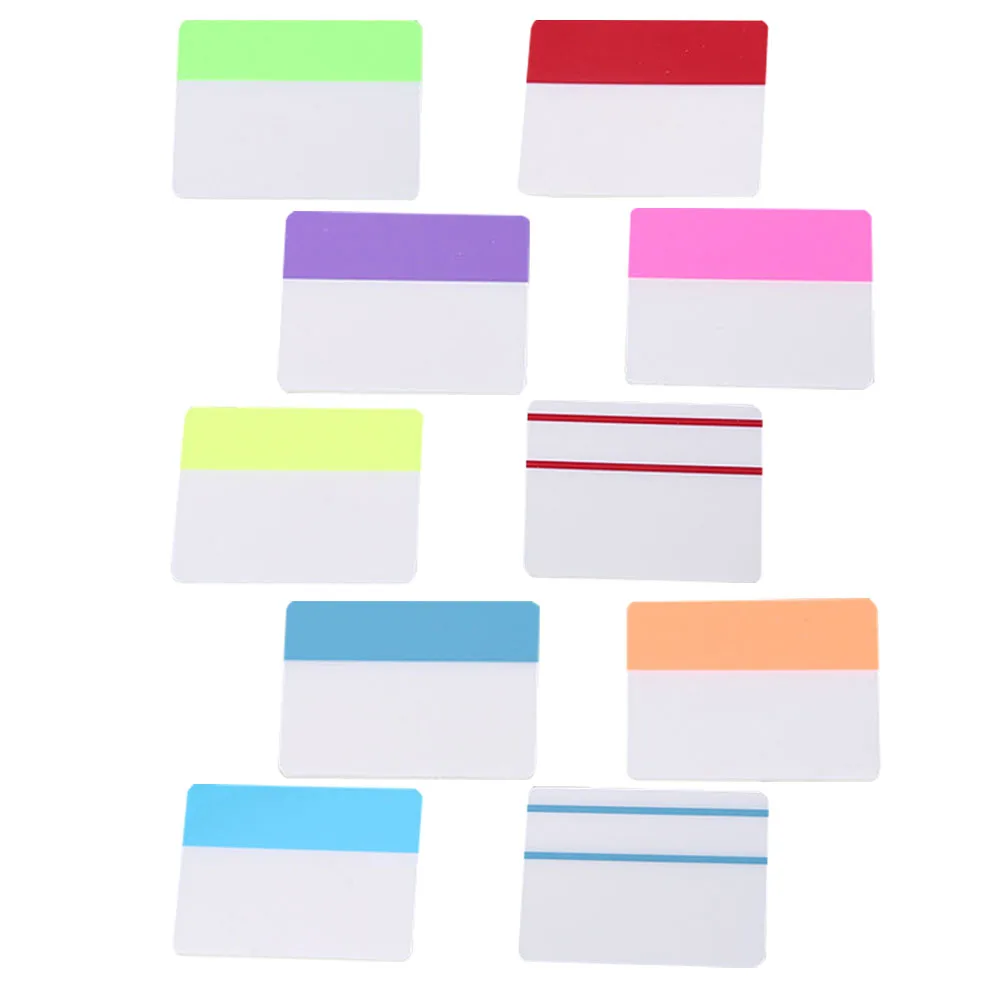 10 Books Translucent Memo Stickers Smooth Writing Reusable Adhesive Notes for Office School Home Portable Idea Notepad Small