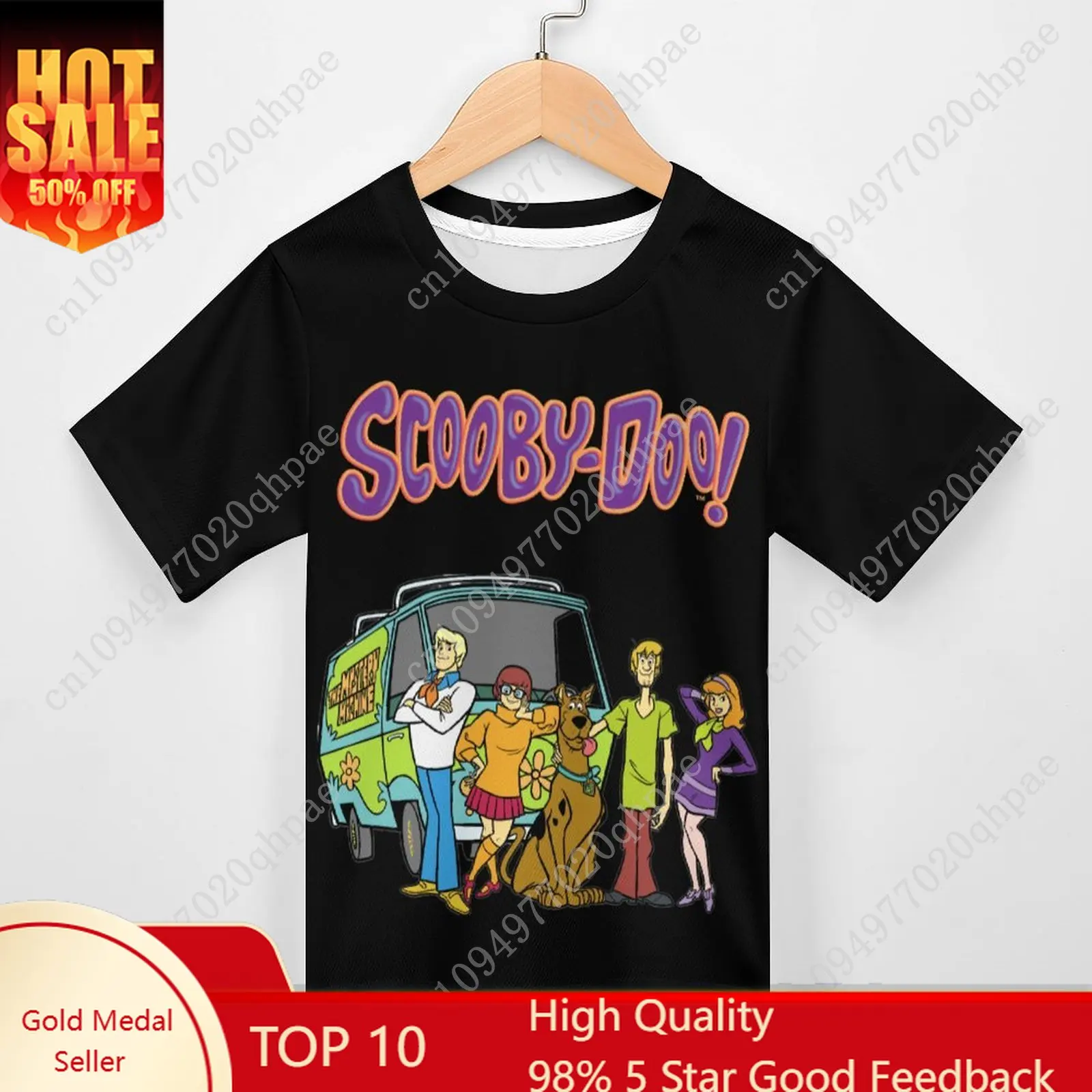 

S-Scooby D-Doo T Shirt Boys Girls Childs Cotton Short Sleeves Tlightweight Breathable Comfortable Tshirt Custom Made Summer Tops