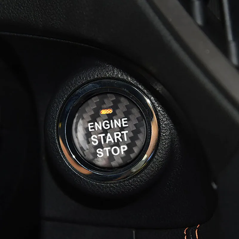 Suitable for Subaru WRX Forester Outback Car Ignition Switch One-click Start Carbon Fiber Sticker