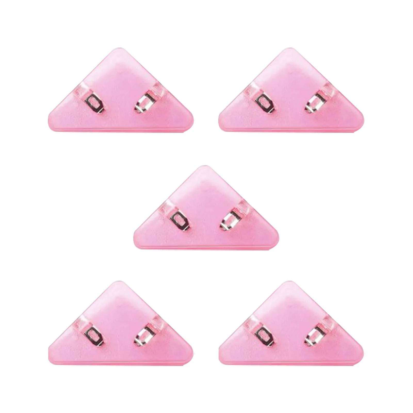 Trombone d'angle triangulaire pour le stockage des examens des étudiants, marque-page de bureau, étagère de bureau, classeur de collations, 5 pièces