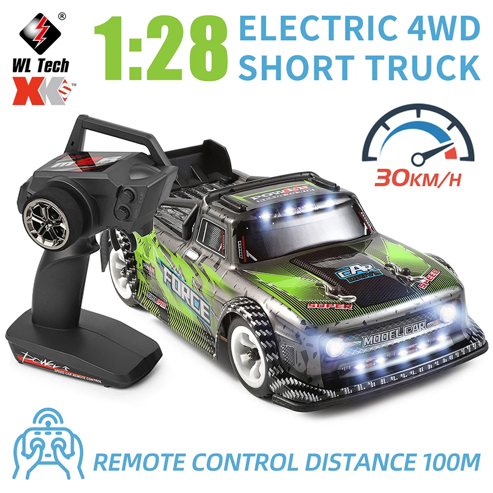 Wltoys 284131 1/28 2.4G 4WD Curso Curto Deriva RC Carro Veículo Com Luz Crianças Brinquedos pk K989