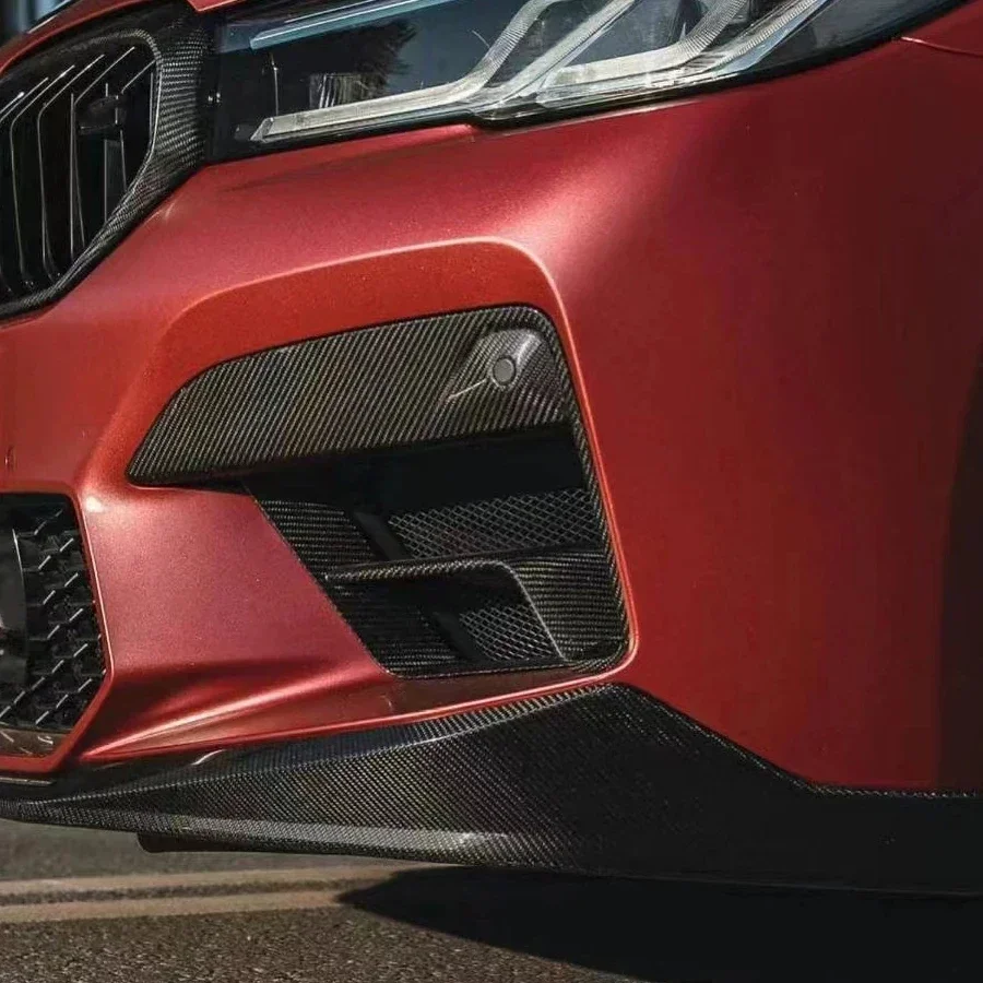 

For BMW F90 M5 2021+ Dry Carbon Fiber Front Bumper Air Vent Cover Trim Foglamp Mesh Grill Car Fog lamp vents upgrade body kit