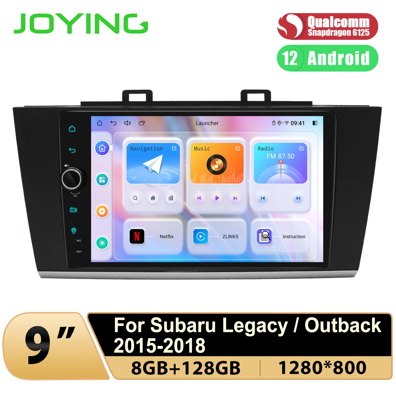 9 Inch GPS System Car Radio Stereo For Subaru Legacy Outback 1