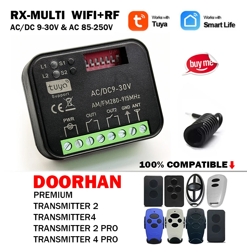 جهاز استقبال جديد RX MULTI Tuya WIFI بتردد 300 إلى 868 ميجاهرتز لجهاز إرسال DOORHAN 2 4 PRO 2PRO PREMIUM 433 ميجاهرتز للتحكم عن بعد للحاجز