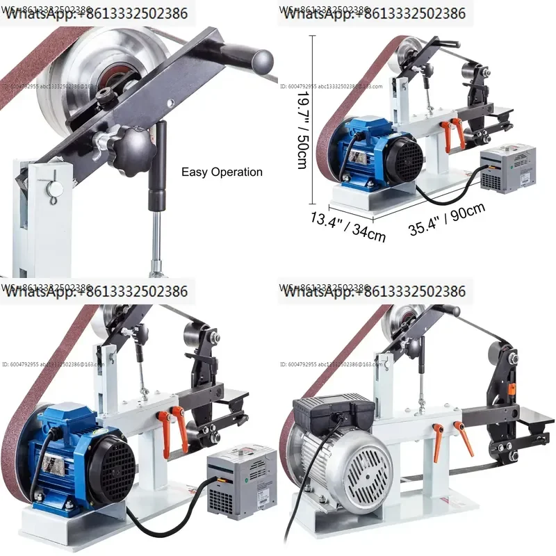 1.5KW Belt Grinder Machine 2 x 82in Variable/Constant Speed 3 Mode Electric Belt Sander for Tool Polishing Knife Making