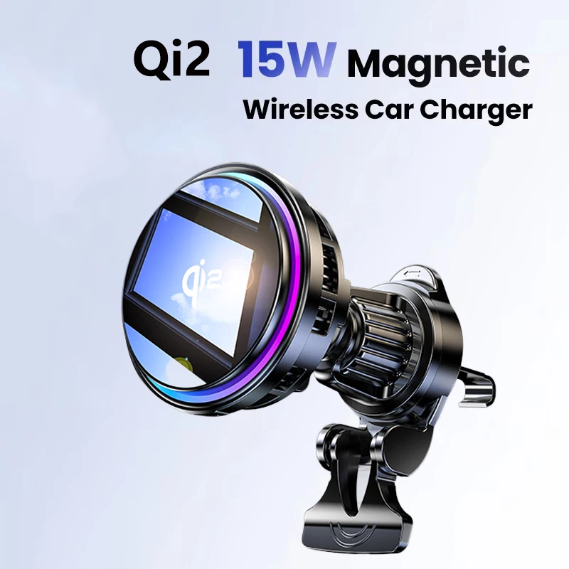 

Беспроводное магнитное зарядное устройство Qi2 с полупроводниковым охлаждением, быстрая зарядка 15 Вт для iPhone 12 13 14 15 16 17, автомобильный держатель