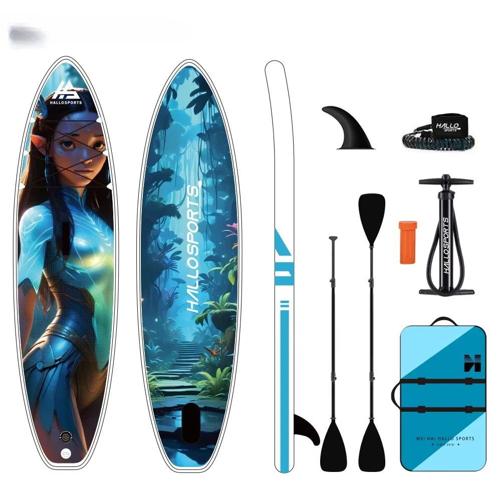 085 lightweight big touring sup inflatable stand up paddleboard racing board for women drop seam + PVC + EVA