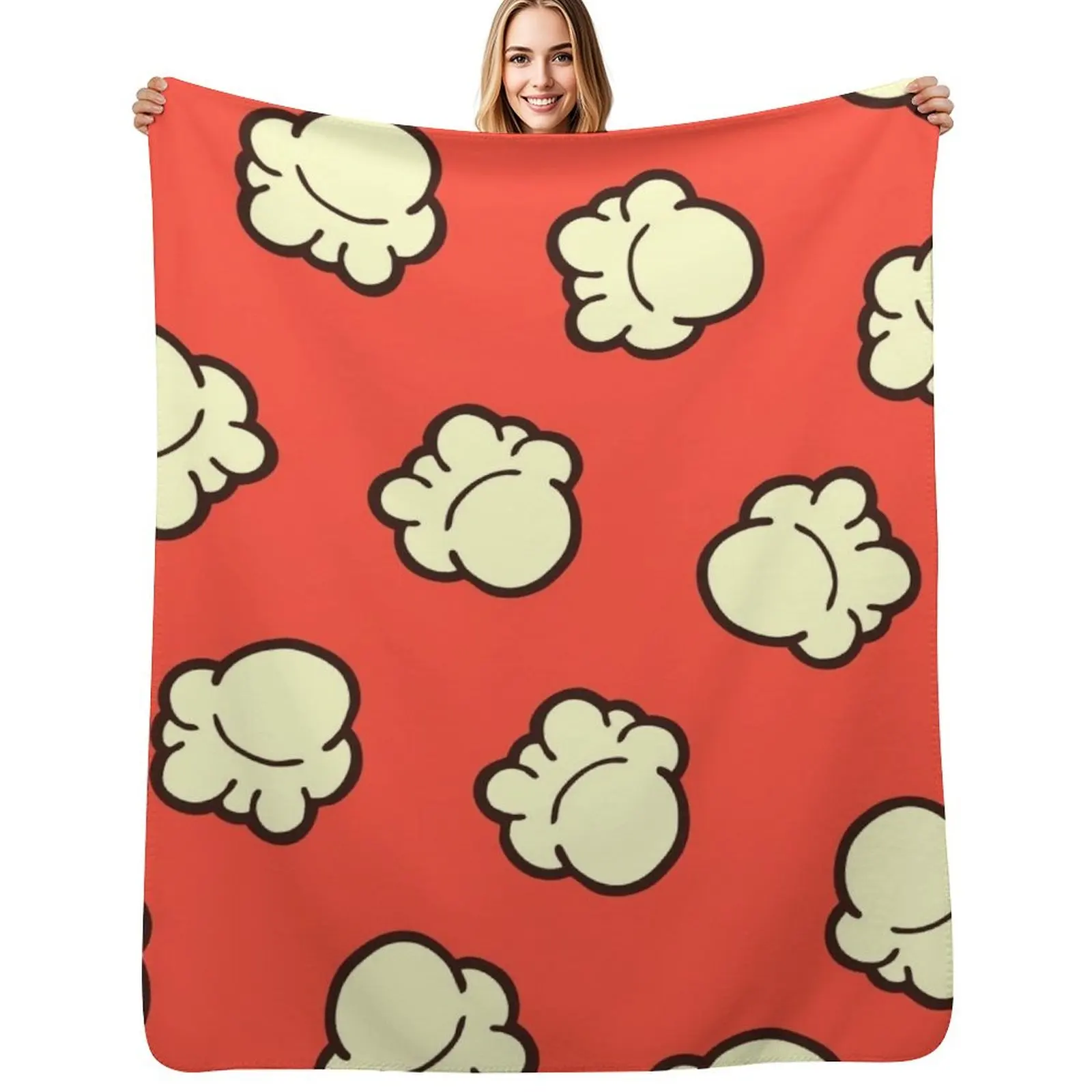 

Popcorn Pattern Throw Blanket Retros Luxury St Plush Cute Blankets