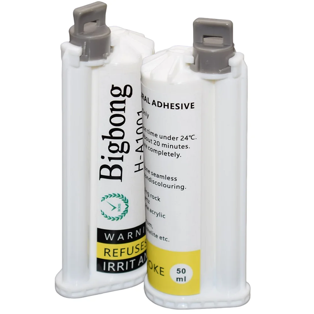 

2pcs Structural Adhesive White Glue 50ml Two-Component Strong Adhesives 10:1 AB Glue for 50ml 10:1 Glue Guns Manual Caulking Gun