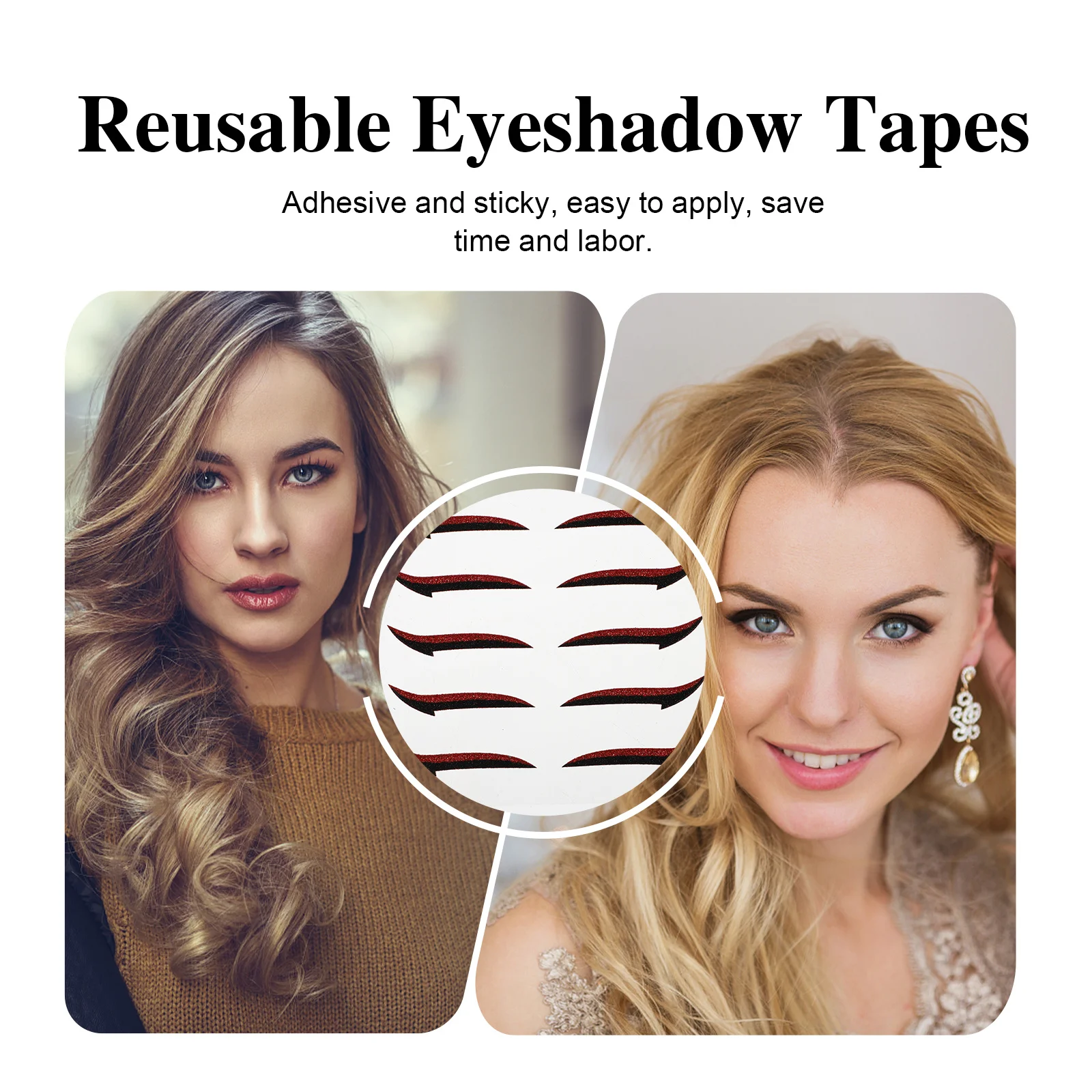 

20Pairs Reusable Eyeliner Stickers Eye Makeup Tools All Match Style Light Weight Easy Carry Wedding Banquet Eyeliner Stickers