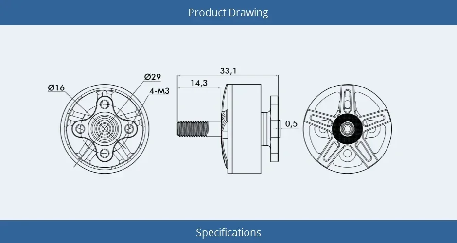 TMOTOR-Moteur électrique sans balais T-motor F80 PRO, 1900KV, 2200KV, 2500KV FPV, modèles RC, importateur 220, 250, cadre de course FPV