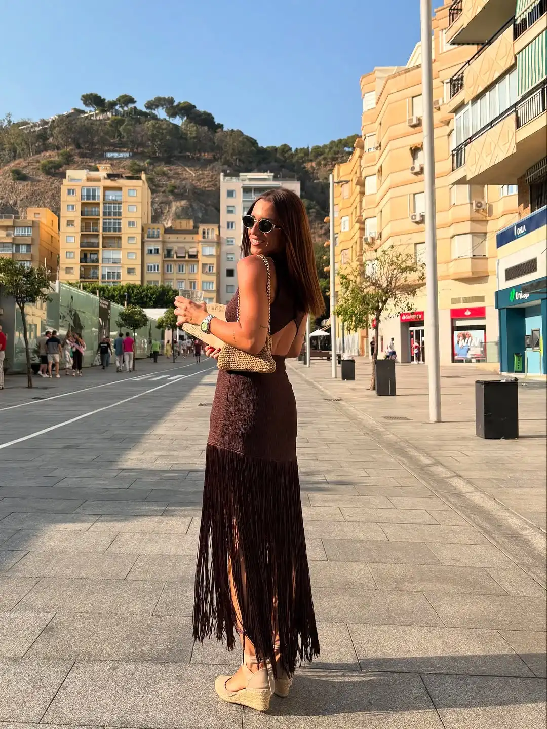 Elegant Sleeveless Fringe Hem Dress Women Sexy Off Shoulder High Waist Bodycon Midi Dresses 2026 Lady Holiday Party Vestidos New