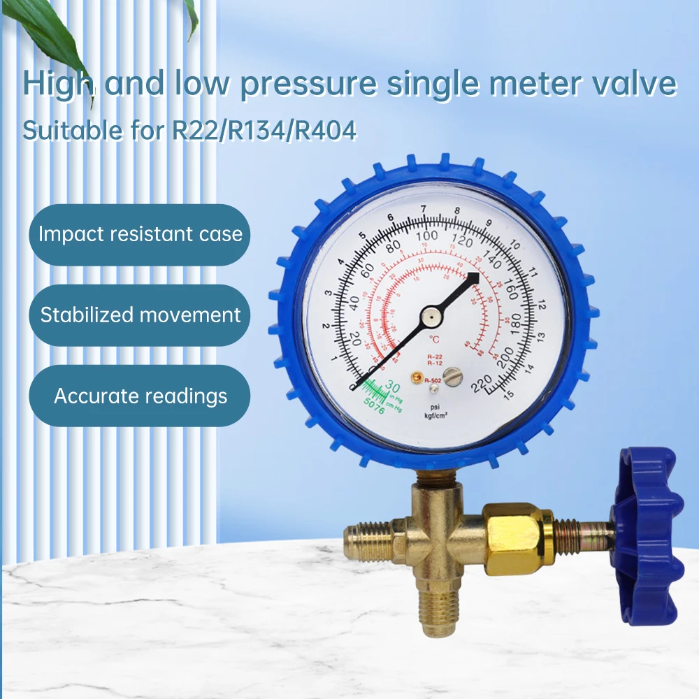 220PSI 500PSI manometro riempimento refrigerante aria condizionata professionale per condizionatori d\'aria domestici per auto celle frigorifere