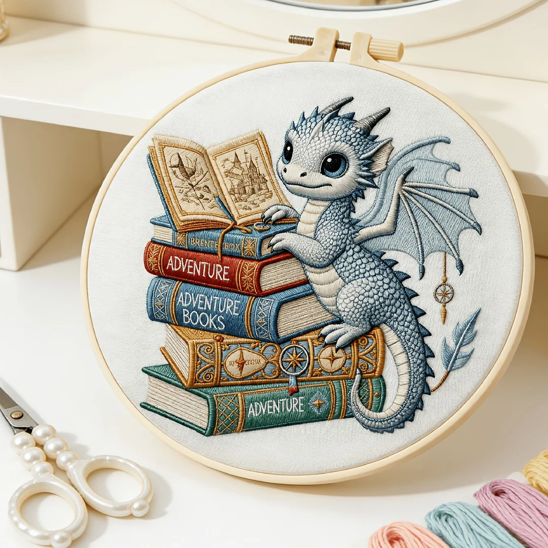 DIY Embroidery Kit for Beginners Complete Cross Stitch Set with Pattern Fabric Threads Hoop Handmade Craft Home Decor for Adults