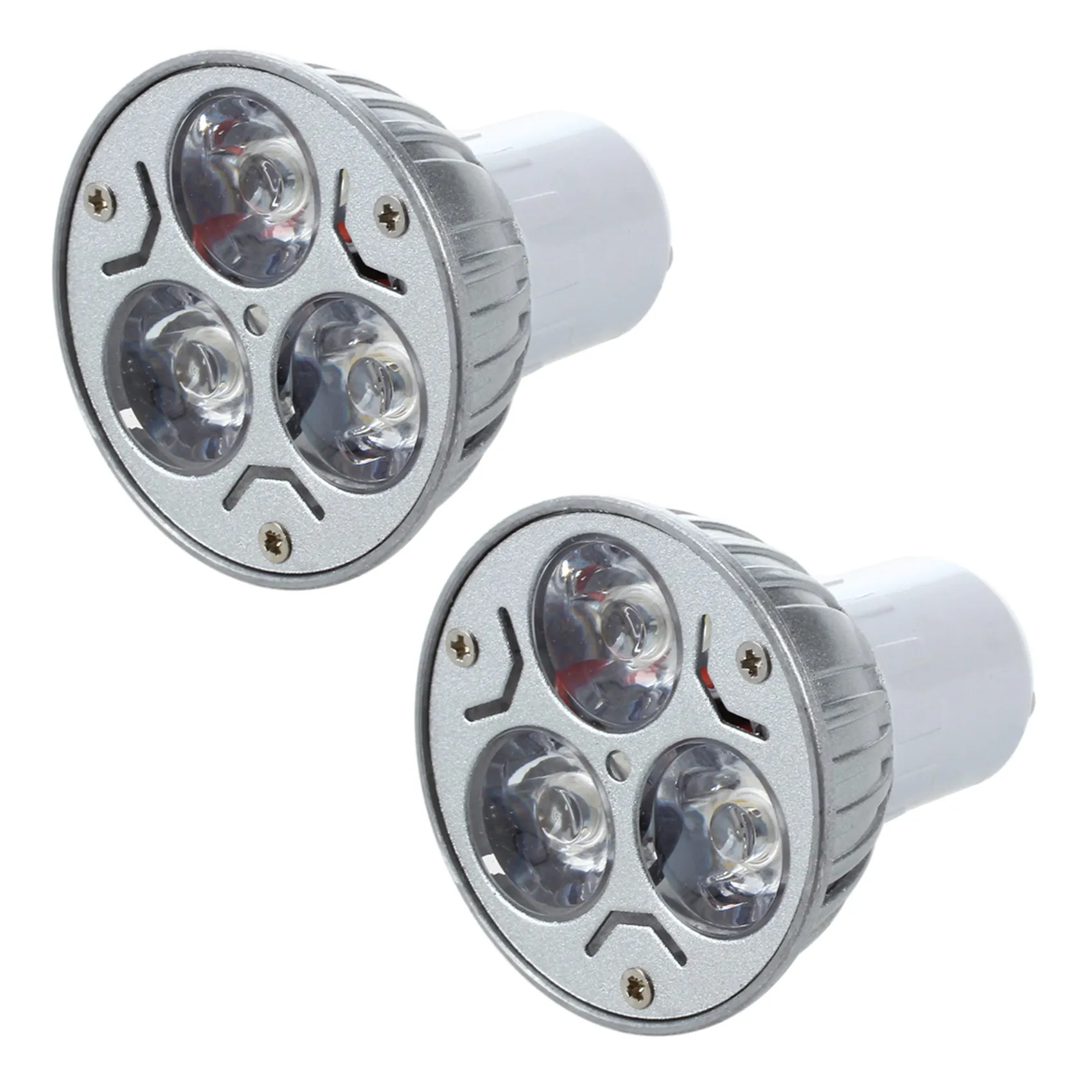 2X GU10 lampadina ha 3 LED bianco caldo 3W 5W 12V